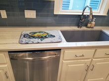 Load image into Gallery viewer, Triple Tail Dish Drying Mat – Absorbent, Artistic Kitchen Essentials