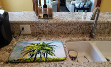 Load image into Gallery viewer, Tropical Breeze Palm Trees Dish Drying Mat – Absorbent, Artistic Kitchen Essentials