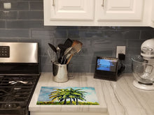 Load image into Gallery viewer, Tropical Breeze Palm Trees Glass Cutting Boards – Durable, Decorative Kitchen Art