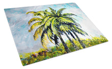 Load image into Gallery viewer, Tropical Breeze Palm Trees Glass Cutting Boards – Durable, Decorative Kitchen Art