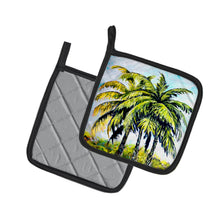 Load image into Gallery viewer, Tropical Breeze Palm Trees Pot Holders - Set of 2 Decorative Kitchen Helpers | Made in the USA