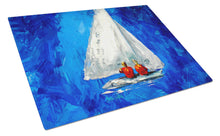 Load image into Gallery viewer, Twos Company Sailboat Glass Cutting Boards – Durable, Decorative Kitchen Art