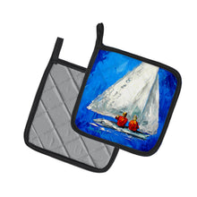 Load image into Gallery viewer, Twos Company Sailboat Pot Holders - Set of 2 Decorative Kitchen Helpers | Made in the USA