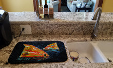Load image into Gallery viewer, Red Fish Two Tales Dish Drying Mat – Absorbent, Artistic Kitchen Essentials