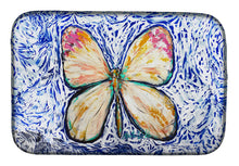 Load image into Gallery viewer, Butterfly Violet Tip Dish Drying Mat – Absorbent, Artistic Kitchen Essentials