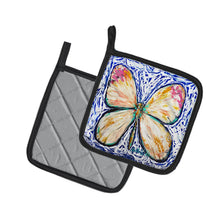 Load image into Gallery viewer, Butterfly Violet Tip Pot Holders - Set of 2 Decorative Kitchen Helpers | Made in the USA