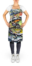 Load image into Gallery viewer, Wanna Be Fishin Apron – Artist-Designed Kitchen, BBQ &amp; Craft Apron