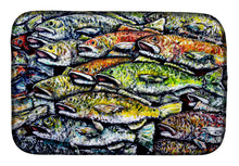 Load image into Gallery viewer, Wanna Be Fishin Dish Drying Mat – Absorbent, Artistic Kitchen Essentials
