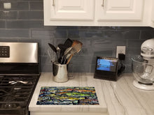 Load image into Gallery viewer, Wanna Be Fishin Glass Cutting Boards – Durable, Decorative Kitchen Art