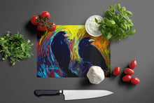 Load image into Gallery viewer, What Was That Black Crows Glass Cutting Boards – Durable, Decorative Kitchen Art