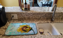 Load image into Gallery viewer, Yellow Sun Sunflowers Dish Drying Mat – Absorbent, Artistic Kitchen Essentials