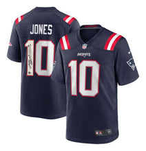 Load image into Gallery viewer, Mac Jones New England Patriots Autographed Navy Blue Nike Game Jersey