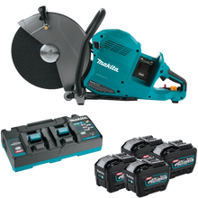 Load image into Gallery viewer, Makita GEC01PL4 80V max (40V max X2) XGT® Brushless 14" Power Cutter Kit with 4 Batteries, AFT®, Electric Brake (8.0Ah)