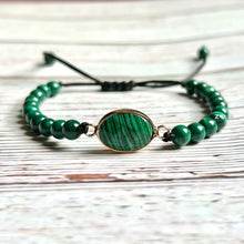 Load image into Gallery viewer, Malachite EMF Pollution &amp; Emotional Detox Bracelet