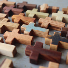 Load image into Gallery viewer, Handmade Wooden Pocket Crosses