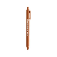 Load image into Gallery viewer, Mastermind At Work Pen 🏆 | Gel Click Pen in Caramel