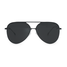 Load image into Gallery viewer, Smaller Megan 2 Jet Black- Aviator Sunglasses