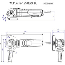 Load image into Gallery viewer, Metabo 613114420 WEPBA 19-125 Q DS 5in M-Brush Angle Grinder