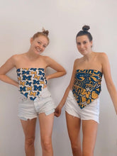 Load image into Gallery viewer, University of Michigan Pattern Bandana Top