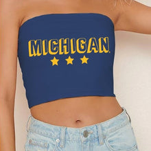 Load image into Gallery viewer, University of Michigan Bold Stars Tube Top