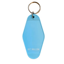 Load image into Gallery viewer, Middle Aged Prodigy Motel Style Keychain in Blue