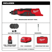 Load image into Gallery viewer, Milwaukee 2525-21 M12 Brushless Rotary Tool Kit