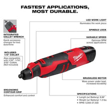 Load image into Gallery viewer, Milwaukee 2525-21 M12 Brushless Rotary Tool Kit