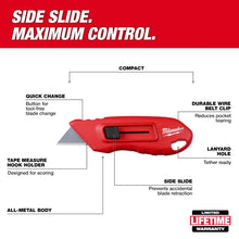 Load image into Gallery viewer, Milwaukee 48-22-1516 Compact Side Slide Utility Knife