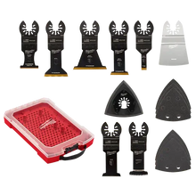 Load image into Gallery viewer, Milwaukee 49-10-9114 MILWAUKEE® Universal Fit OPEN-LOK™ 15PC Oscillating Multi-Tool Blade Kit w/ Modular Case