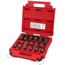 Load image into Gallery viewer, Milwaukee 49-66-7011 12PCSHOCKWAVE Impact Duty™ 1/2" Drive SAE Deep 6 Point Socket Set