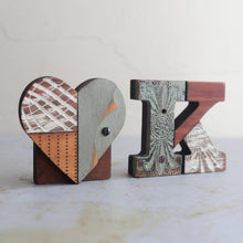 Load image into Gallery viewer, Reclaimed Wooden Heart Emojis