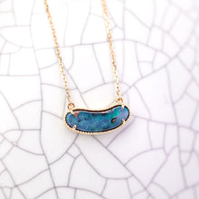 Load image into Gallery viewer, Minimalist Australian Boulder Opal Necklace 18K Yellow Gold