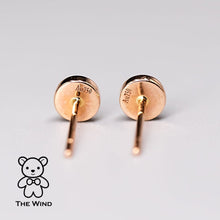 Load image into Gallery viewer, Minimalist Round Doublet Opal Stud Earrings 18k Rose Gold