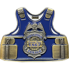 Load image into Gallery viewer, BL17-003 Minneapolis Police Body Armor Challenge Coin Police Officer