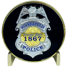 Load image into Gallery viewer, G-013 MINNEAPOLIS POLICE DEPARTMENT PD MPD WALK OFF BLUE FLU CHALLENGE COIN SORRY WE’RE CLOSED