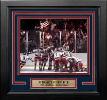 Load image into Gallery viewer, 1980 USA Miracle on Ice Olympic Hockey Framed &amp; Matted Photo