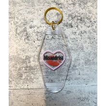 Load image into Gallery viewer, Misandrist Motel Keychain Crystal Clear
