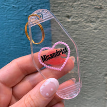 Load image into Gallery viewer, Misandrist Motel Keychain Crystal Clear