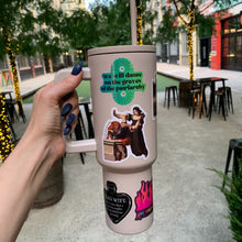 Load image into Gallery viewer, World’s Best Cup: The GetBullish Monocolor Sticker Tumbler 40 Oz Handle Travel Mug - Choose Your Own Sticker Pack
