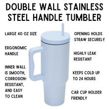 Load image into Gallery viewer, World’s Best Cup: The GetBullish Monocolor Sticker Tumbler 40 Oz Handle Travel Mug - Choose Your Own Sticker Pack
