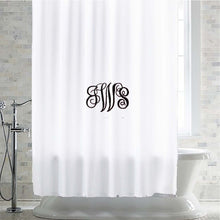 Load image into Gallery viewer, Handcrafted Monogram Shower Curtain
