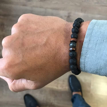 Load image into Gallery viewer, Lava &amp; Chrysocolla Stone Energy Bracelet | Inner Strength