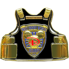 Load image into Gallery viewer, BL15-002 Thin Blue Line Mouse Park Security Challenge Coin