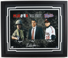 Load image into Gallery viewer, Charlie Sheen Platoon, Wall Street, &amp; Major League Autographed 16" x 20" Framed Movie Collage Photo