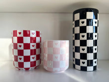Load image into Gallery viewer, Checkered Heart Column Vase
