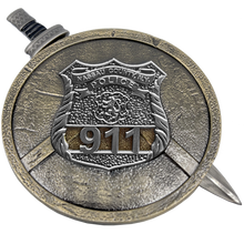 Load image into Gallery viewer, BL8-002 Nassau County Police Department Shield with removable Sword Challenge Coin Set Long Island NCPD