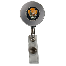 Load image into Gallery viewer, BL18-015 NPS National Park Service Park Ranger Guide Metal ID Reel retractable Card Holder