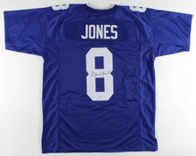 Load image into Gallery viewer, Daniel Jones New York Giants Autographed Royal Blue Football Jersey - Beckett Authenticated