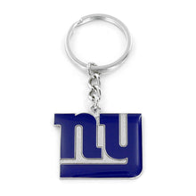 Load image into Gallery viewer, New York Giants Metal Logo Football Keychain