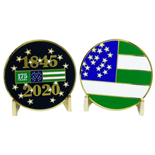 Load image into Gallery viewer, DL8-16 NYPD 175th Anniversary Challenge Coin New York Police Department Flag 1845-2020 Commendation Coin